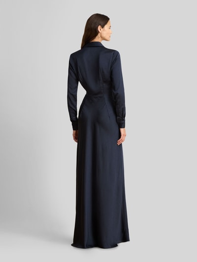 Lauren Ralph Lauren Fließendes Abendkleid in Wickel-Optik Blau 5