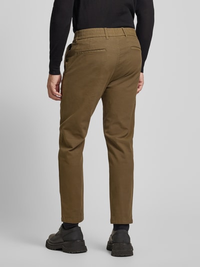 BOSS Orange Tapered Fit Chino mit Tunnelzug Oliv 5