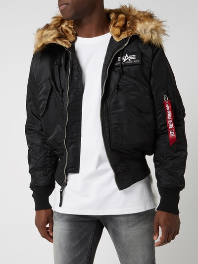 Alpha Industries Bomber mit Wattierung Black 4