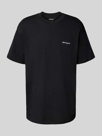 Carhartt Work In Progress T-Shirt mit Label-Stitching Black 2