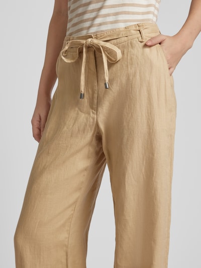 Esprit Leinenhose mit Bindegürtel Beige 3