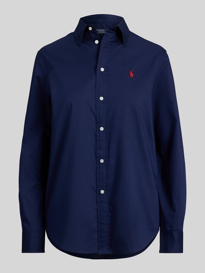 Produktfoto, Slim Fit Hemdbluse aus reiner Baumwolle von Polo Ralph Lauren, Optik: Unifarben, Hemdkragen, Knopfleiste, langarm, abgerundeter Rumpfabschluss, reine Baumwolle