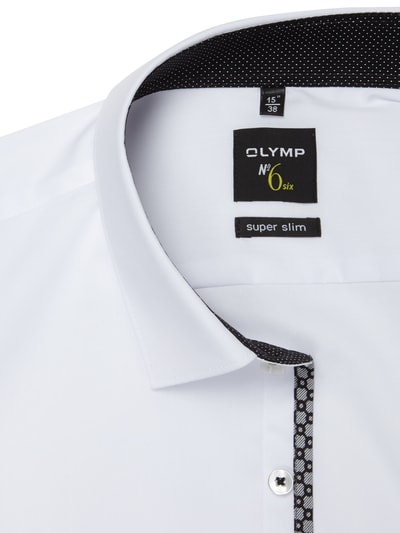 OLYMP No. Six Super Slim Fit Business-Hemd mit Stretch-Anteil Weiss 3