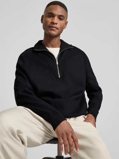CK Calvin Klein Strickpullover aus Viskose-Mix mit Reißverschluss Black 3