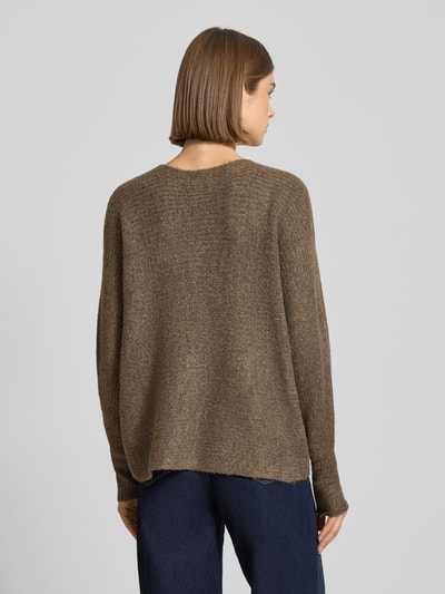 Only Regular Fit Strickpullover mit Fledermausärmel Modell 'DANIELLA' Mittelbraun Mel 5