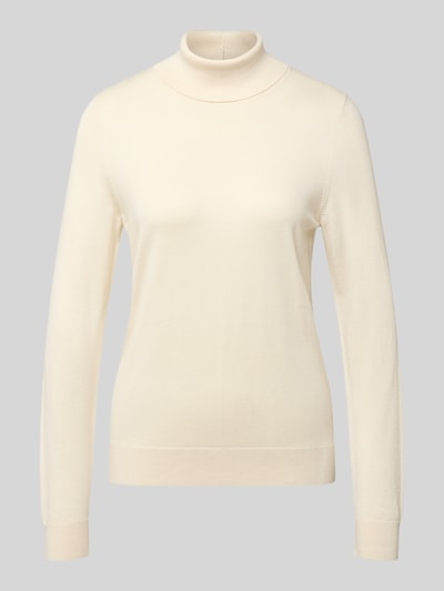 Jake*s Casual Slim Fit Rollkragenpullover aus Viskose-Mix Ecru 1