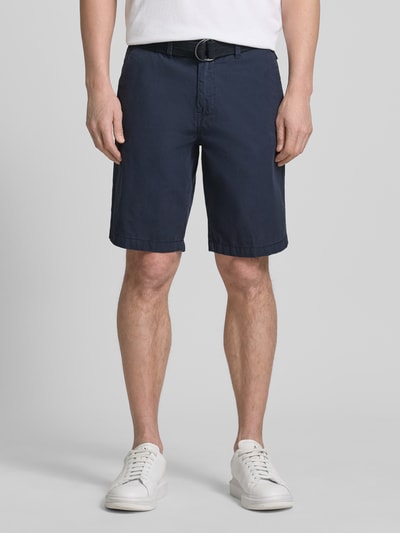 Petrol Regular Fit Chino Shorts mit Gürtel und Eingrifftaschen Marine 4