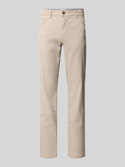 Brax regular fit stoffen broek van mix van katoen en linnen model 'CADIZ' Beige - 2