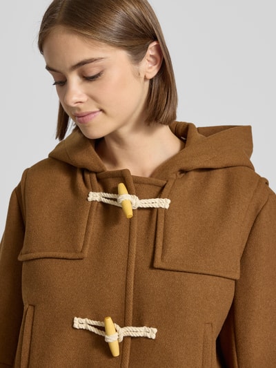 Marc O'Polo DENIM Regular Fit Dufflecoat aus Woll-Mix Cognac 3