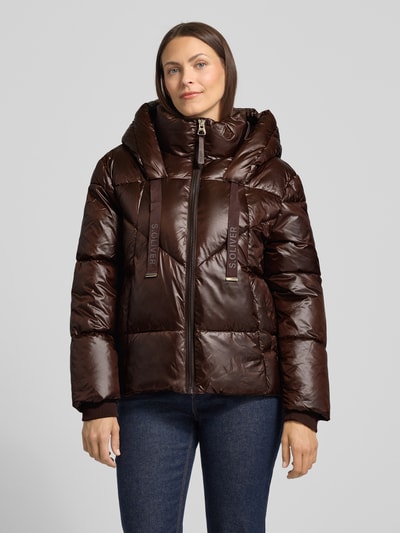 s.Oliver RED LABEL Boxy Fit Steppjacke mit Kapuze Dunkelbraun 4