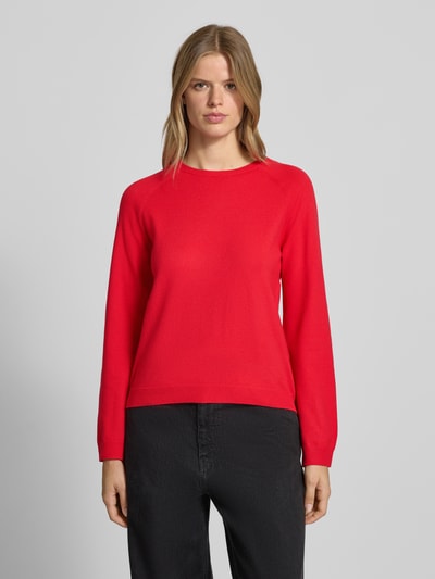 Pieces Regular fit pullover met raglanmouwen, model 'BREE' Rood - 4