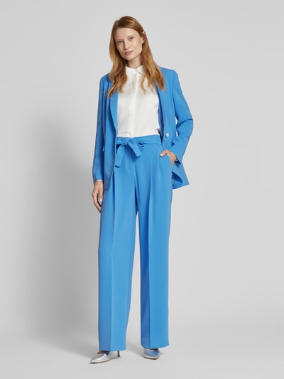 BOSS Straight Leg Bundfaltenhose mit Bindegürtel Modell 'Tapiana' Hellblau 1