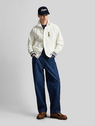 Polo Ralph Lauren Vintage Fit Sweatjacke aus Baumwoll-Mix Offwhite 1