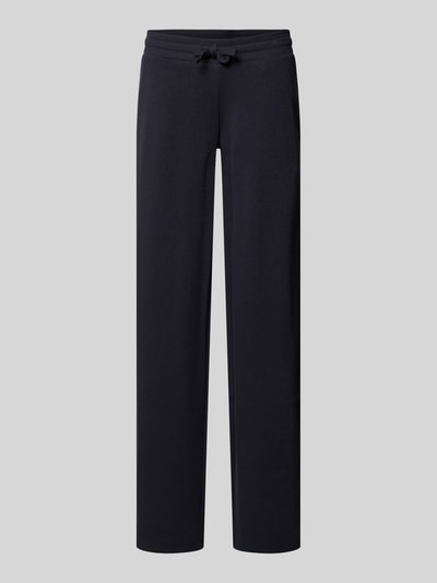 Produktfoto, Wide Fit Sweatpants mit Viskose-Anteil von Review, dunkle Farbe, gerader Schnitt, elastischer Bund mit Tunnelzug, Damen, Baumwoll-Mix