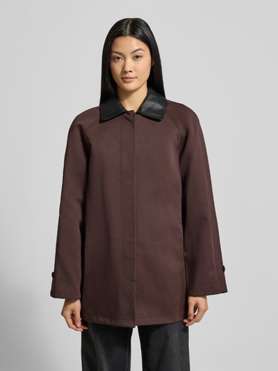 Staud Trenchcoat mit Umlegekragen und verdeckter Knopfleiste Dunkelbraun 4