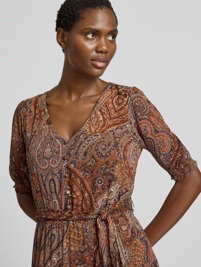 Lauren Ralph Lauren Długa sukienka z dekoltem w serek model ‘JEHONATHAN’ Écru 3