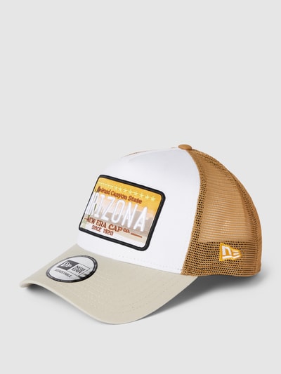 New Era Trucker-pet met statementstitching Wit - 1