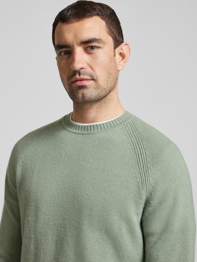 BOSS Strickpullover mit Rundhalsausschnitt Modell 'EMALVO' Mint 3