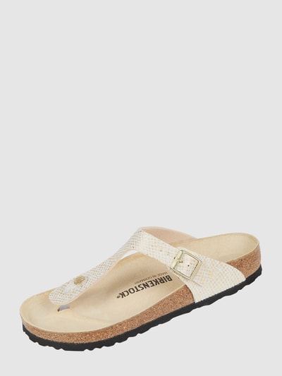 Birkenstock Zehentrenner mit Schlangemuster Modell 'Gizeh' Offwhite 1