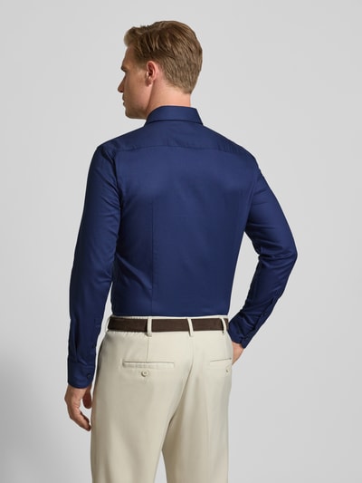 BOSS Slim fit zakelijk overhemd van katoenmix, model 'HANK' Marineblauw - 5