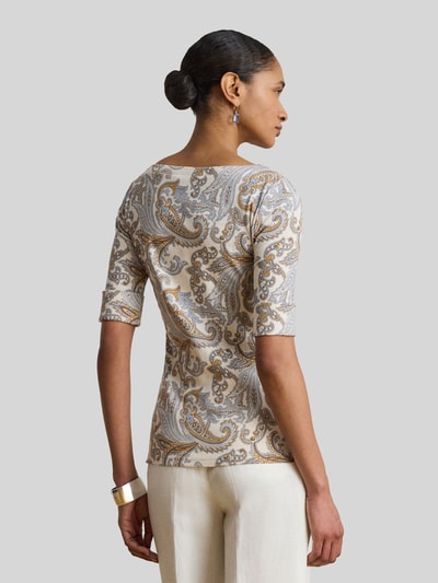 Lauren Ralph Lauren męski t-shirt o kroju regular fit z mieszanki bawełny Piaskowy 5