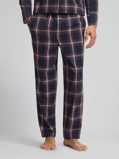 BOSS Regular Fit Pyjama-Hose aus Baumwoll-Viskose-Mix Modell 'HOLIDAY PANTS' Dunkelblau 4