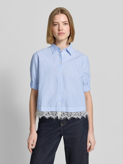 Emily Van den Bergh Regular Fit Bluse aus Baumwolle mit 1/2-Arm Bleu 4