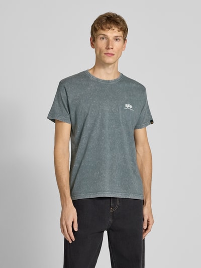 Alpha Industries T-shirt met logoprint en labeldetail Lichtblauw - 5
