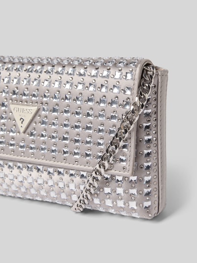 Guess Umhängetasche mit Ziersteinbesatz Modell 'ZALINA' Silber 3