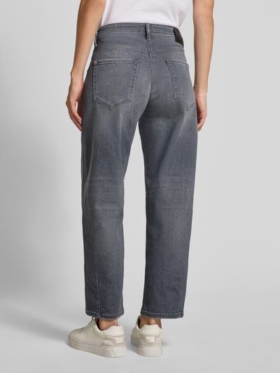 Cambio Straight fit jeans met siernaden, model 'Elin' Lichtgrijs gemêleerd - 5