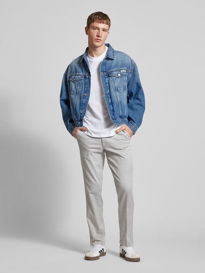 Jack & Jones Regular fit chino met riem, model 'OLLIE' Lichtgrijs - 1