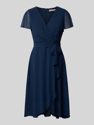 Christian Berg Cocktail Cocktailkleid in Wickel-Optik Marine 2