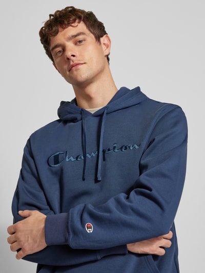 CHAMPION Hoodie met labelstitching Marineblauw - 3