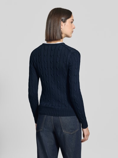 Polo Ralph Lauren slim fit pullover van puur katoen Marineblauw - 5