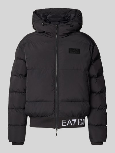EA7 Emporio Armani Steppjacke mit elastischem Logo-Bund Black 2
