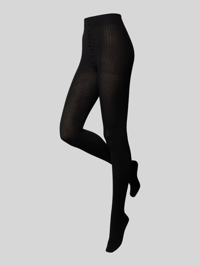 Falke Strumpfhose mit Strukturmuster Modell 'Family' Black 1