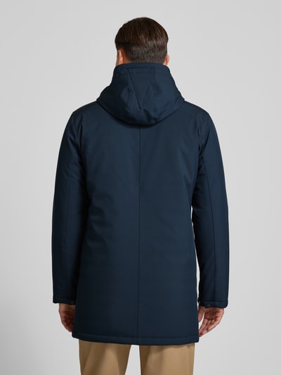 Matinique Regular fit parka met capuchon, model 'Madeston' Marineblauw - 5