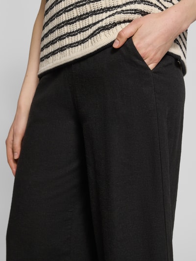 ICHI Wide Leg Pants mit Eingrifftaschen Modell 'LINNO' Black 3