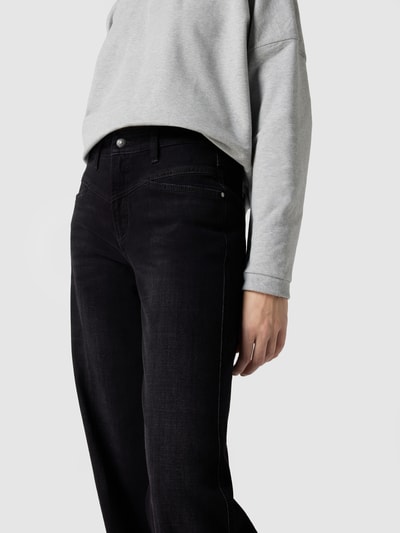 Cambio Relaxed fit jeans met stretch, model 'Aimee' Zwart - 3