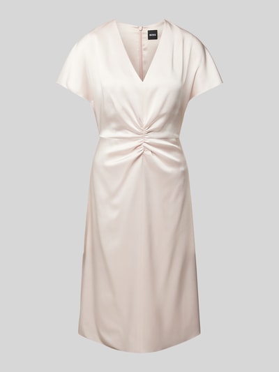 BOSS Midikleid mit V-Ausschnitt Modell 'Dulania' Hellrosa 2
