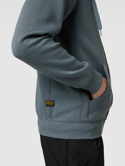 G-Star Raw Sweatjacke mit Logo-Stitching Modell 'Premium core' Helltuerkis 3