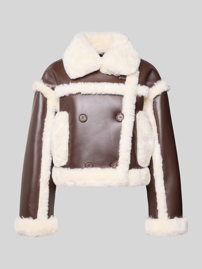 STAND STUDIO Kurtka z imitacji skóry model ‘Kristy’ Ciemnobrązowy 2