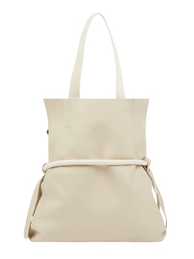 Lara Lauren Tote Bag aus Leder Ecru 5