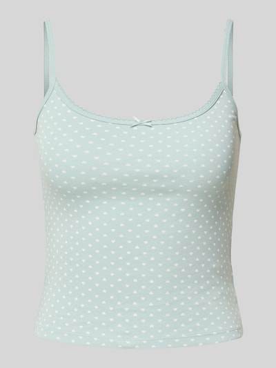 Review Top na ramiączkach z wiązanym detalem Błękitny 2