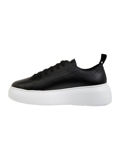 ARMANI EXCHANGE Sneakerwedges van leer  Zwart - 3