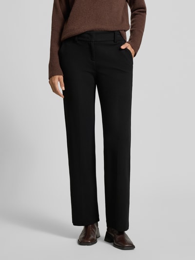 Christian Berg Woman Wide Leg Stoffhose mit Paspeltaschen am Gesäß Black 4