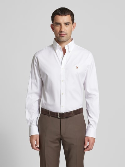 Polo Ralph Lauren Slim fit zakelijk overhemd met labelstitching Wit - 4