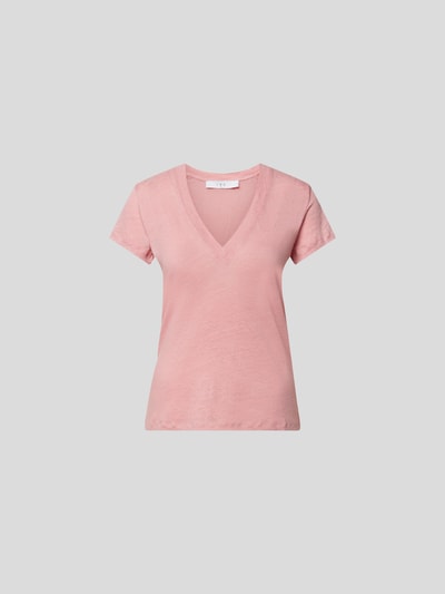 Iro T-Shirt aus Leinen Pink Melange 2