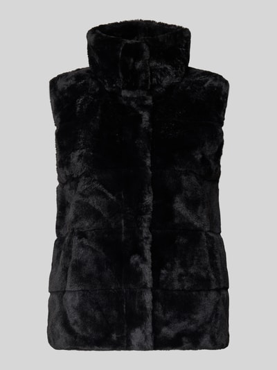 monari Gilet met imitatiebont Zwart - 2