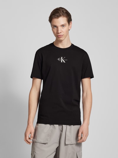 Calvin Klein Jeans T-Shirt mit Rundhalsausschnitt Black 4